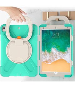 Etui do iPad 9/8/7 10.2" Pancerne z Obrotową Podstawką Miętowe