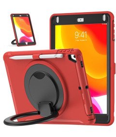Ohišje za iPad 9/8/7 10,2" s stojalom in držalom za pisalo Rdeča