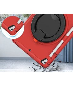 Ohišje za iPad 9/8/7 10,2" s stojalom in držalom za pisalo Rdeča