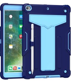 Etui do iPad 9/8/7 10.2” z Podstawką i Miejscem na Rysik Niebieskie