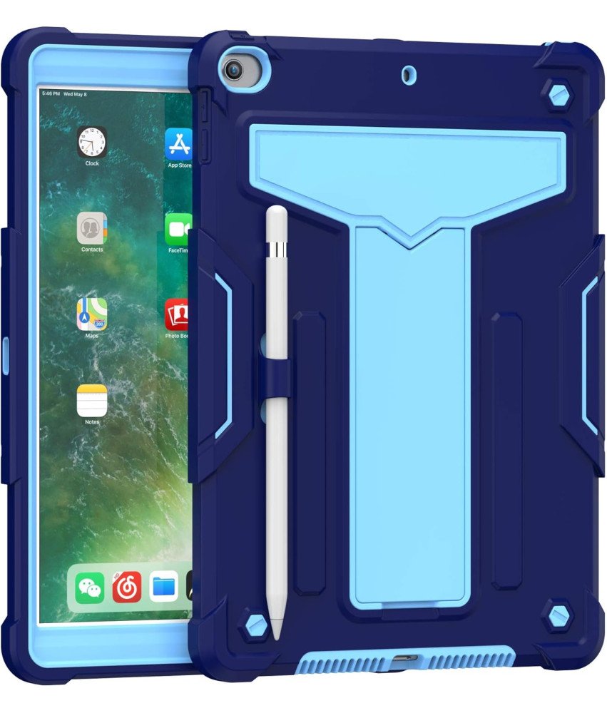 Ohišje za iPad 9/8/7 10,2" s stojalom in držalom za pisalo Modro