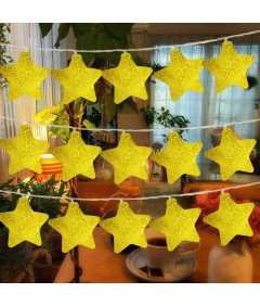 NLNEY LED luči z zvezdami - 6 m, 8 načinov, dekoracija (zvezde, topla bela)