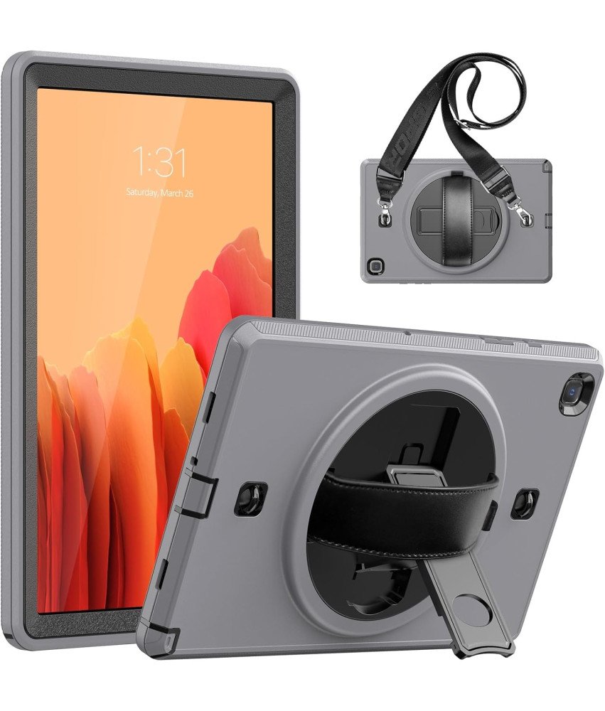 Etui do Samsung Galaxy Tab A7 10.4" z Paskiem na Ramię Szare