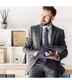 Etui do iPad 9/8/7 10.2" Pancerne z Obrotową Podstawką Czarne
