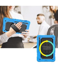 Etui do Samsung Galaxy Tab S8/S7 z Paskiem na Ramię Niebieskie