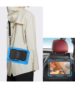 Etui do Samsung Galaxy Tab S8/S7 z Paskiem na Ramię Niebieskie