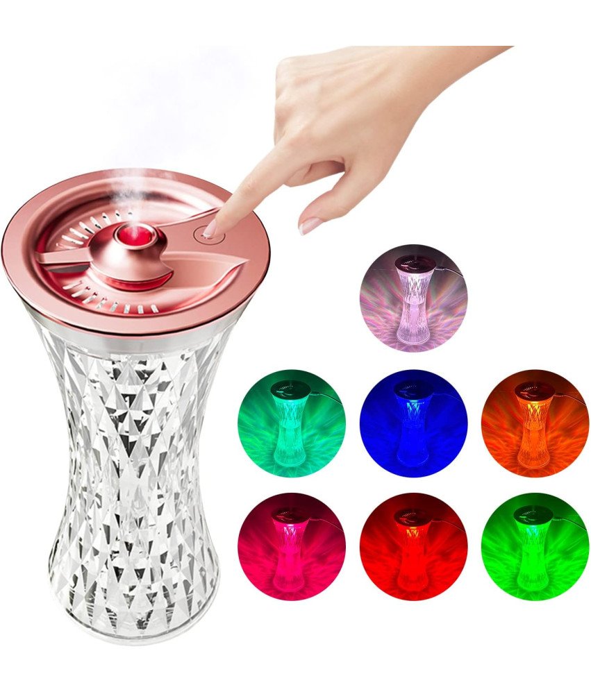 LED Lampa Stołowa z Nawilżaczem 270 ml, 7 Kolorów, Prezent Urodzinowy