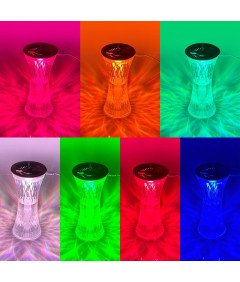 LED Lampa Stołowa z Nawilżaczem 270 ml, 7 Kolorów, Prezent Urodzinowy