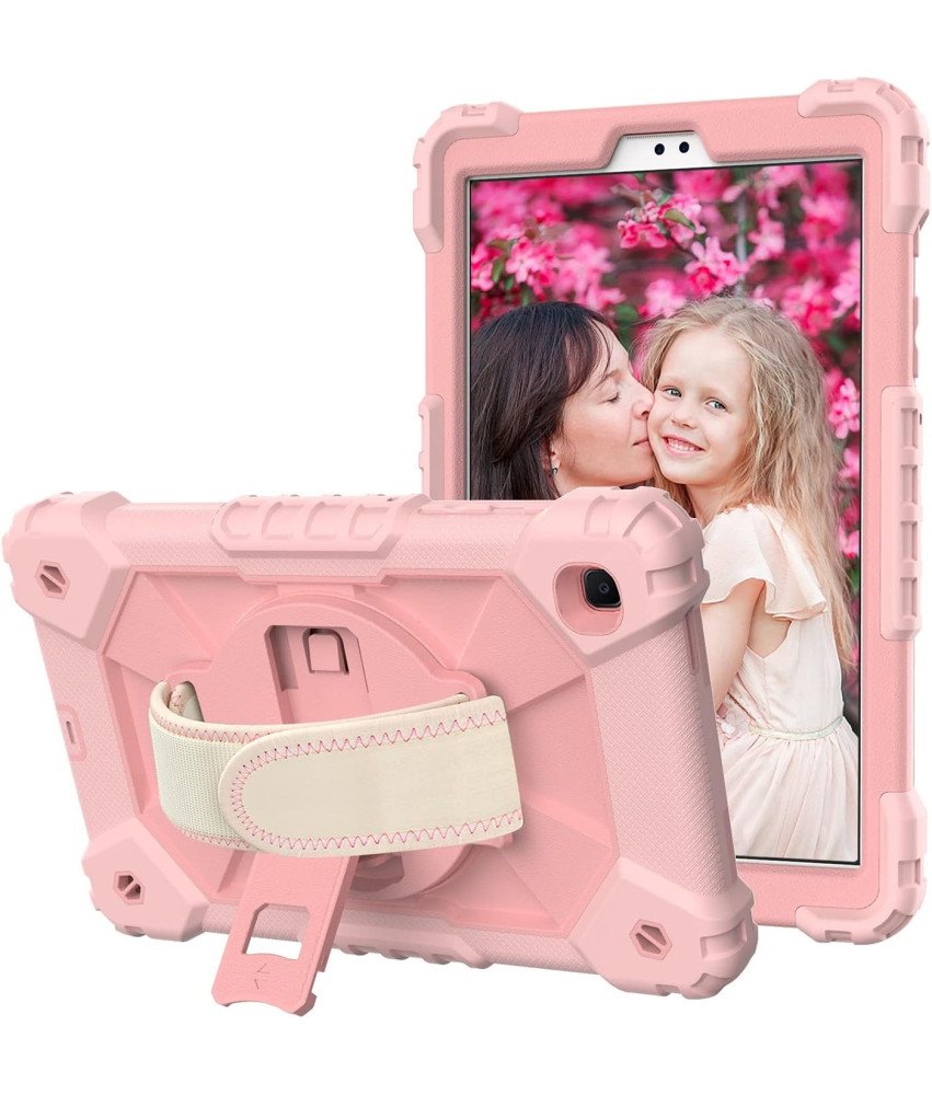 Ohišje za iPad 6/5 9,7" s stojalom in naramnico roza