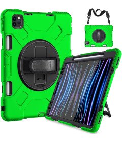 Ohišje za iPad Mini 6 8,3" s stojalom in naramnico Zeleno
