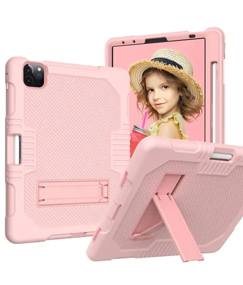 Etui do iPad Pro 5/4/3 12.9" z Podstawką i Miejscem na Rysik Różowe