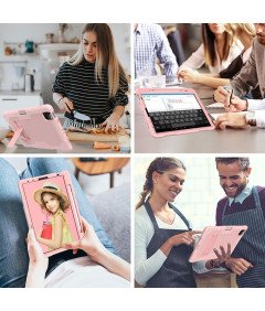 Etui do iPad Pro 5/4/3 12.9" z Podstawką i Miejscem na Rysik Różowe