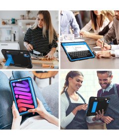 Ohišje za iPad Mini 6 8,3" s stojalom in držalom za pisalo Črno