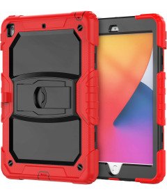 Etui do iPad 7/8/9 10.2” z Podstawką i Paskiem na Ramię Czerwone