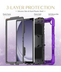 Ohišje za iPad 9,7" s stojalom in naramnico Vijolična