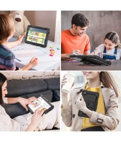 Oklepno ohišje za iPad 8 10,2" s stojalom črno