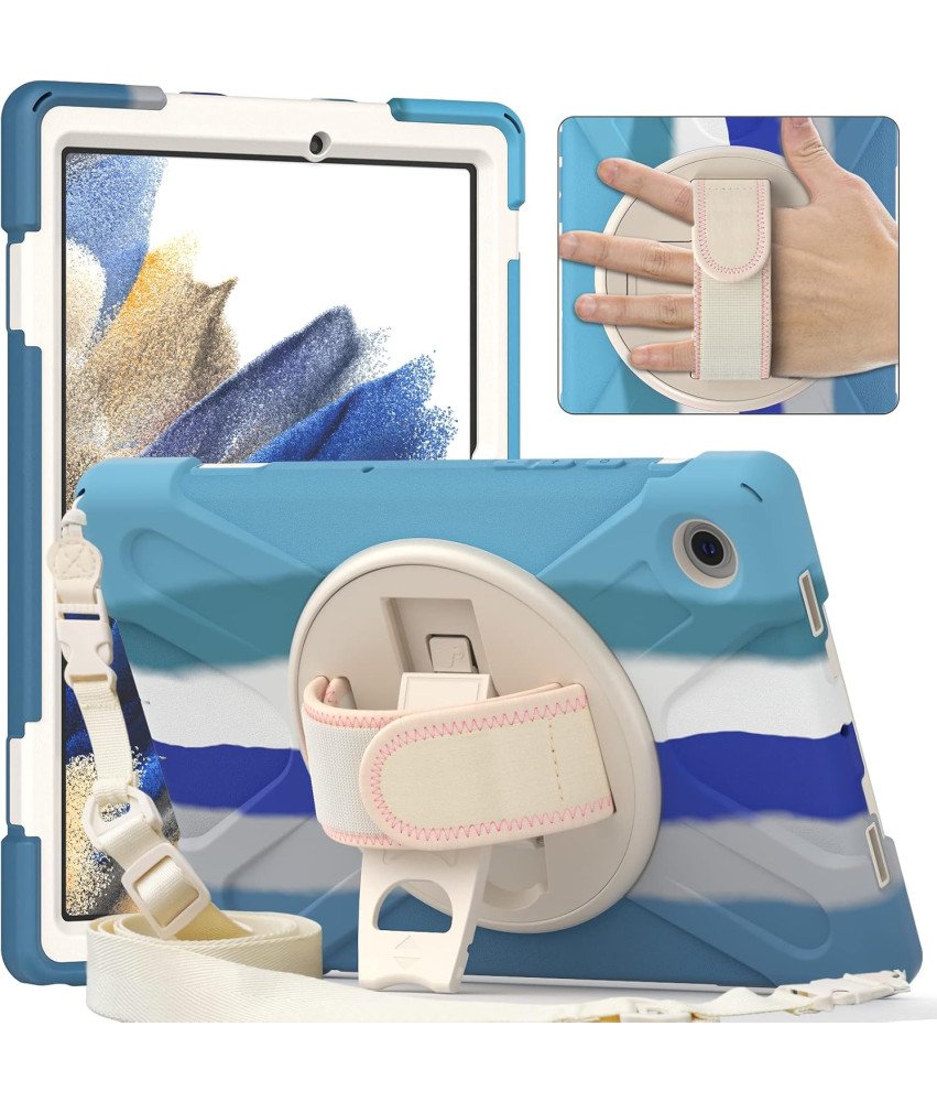 Ohišje za Samsung Galaxy Tab S8+/S7 FE/S7+ 12,4" s stojalom Modro