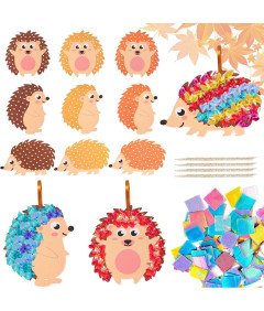Zestaw Jesiennych Dekoracyjnych Jeży DIY Dla Dzieci 9 Sztuk