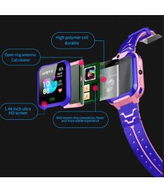 Smartwatch Dziecięcy Różowy z GPS i Dwukierunkowym Dzwonieniem SOS