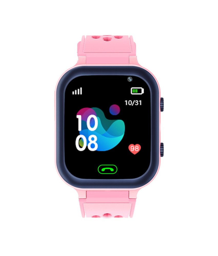 Smartwatch z GPS dla Dzieci z Trybem Klasowym i Edukacyjnym Różowy