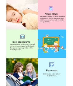 Vodoodporna otroška pametna ura z GPS in SOS vijolična