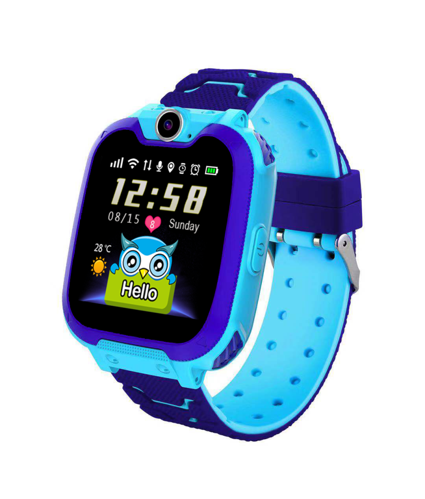 Wodoodporny Smartwatch Dziecięcy Niebieski z GPS i Funkcją SOS