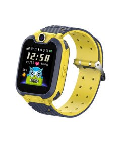 Vodoodporna otroška pametna ura rumene barve z GPS in SOS funkcijo