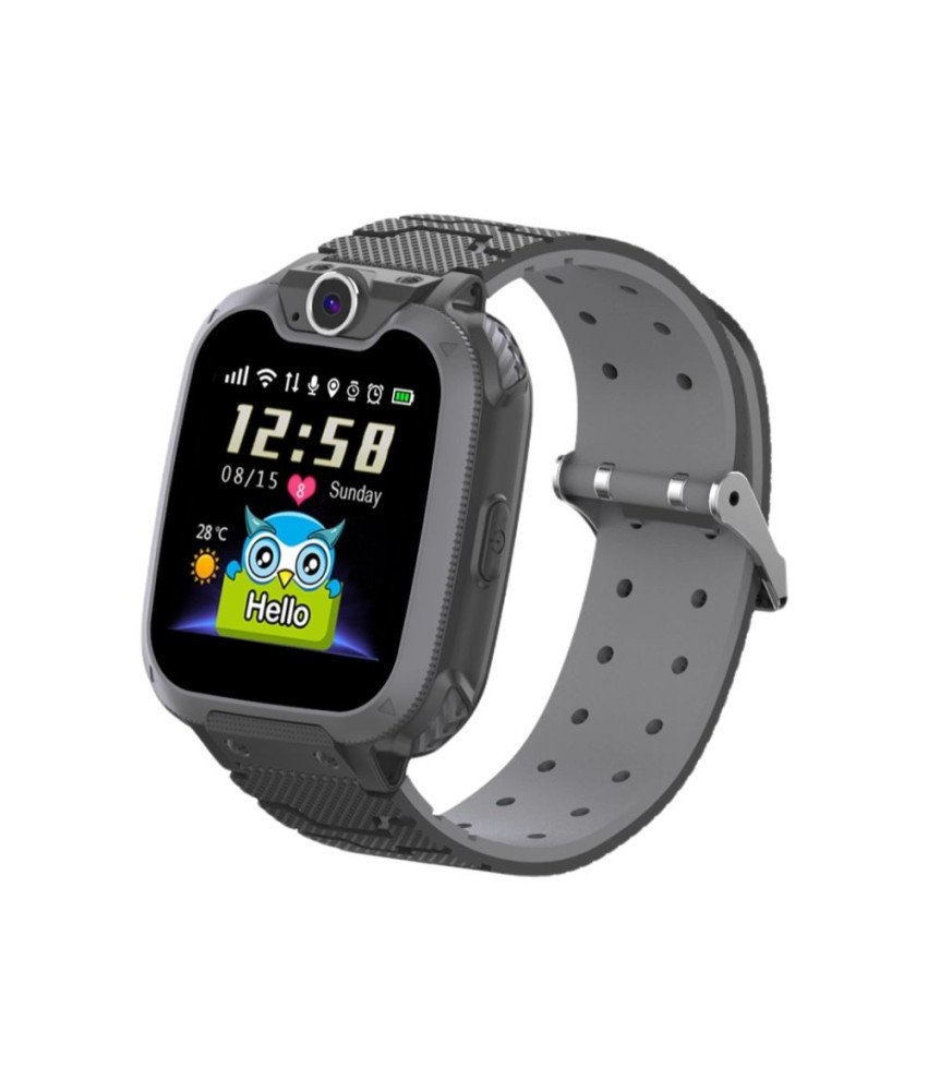 Wodoodporny Smartwatch Czarny Dziecięcy z GPS i Trybem Klasowym