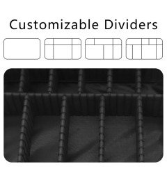 Vrečka za shranjevanje kozmetike z nastavljivimi delilniki