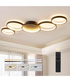 Lampa Sufitowa LED Sterowana Pilotem Regulowana 50W 6500K 100cm Czarna