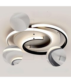 Stropna svetilka LED z daljinskim upravljalnikom 32W 6500K 40 cm črna