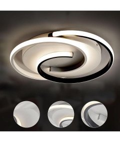 Stropna svetilka LED z daljinskim upravljalnikom 32W 6500K 40 cm črna