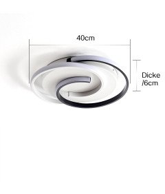 Stropna svetilka LED z daljinskim upravljalnikom 32W 6500K 40 cm črna