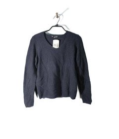 MONTEGO Sweter Damski Granatowy z Fioletowym Brokatem Rozmiar M