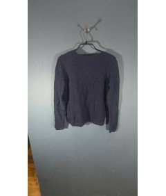 MONTEGO Sweter Damski Granatowy z Fioletowym Brokatem Rozmiar M