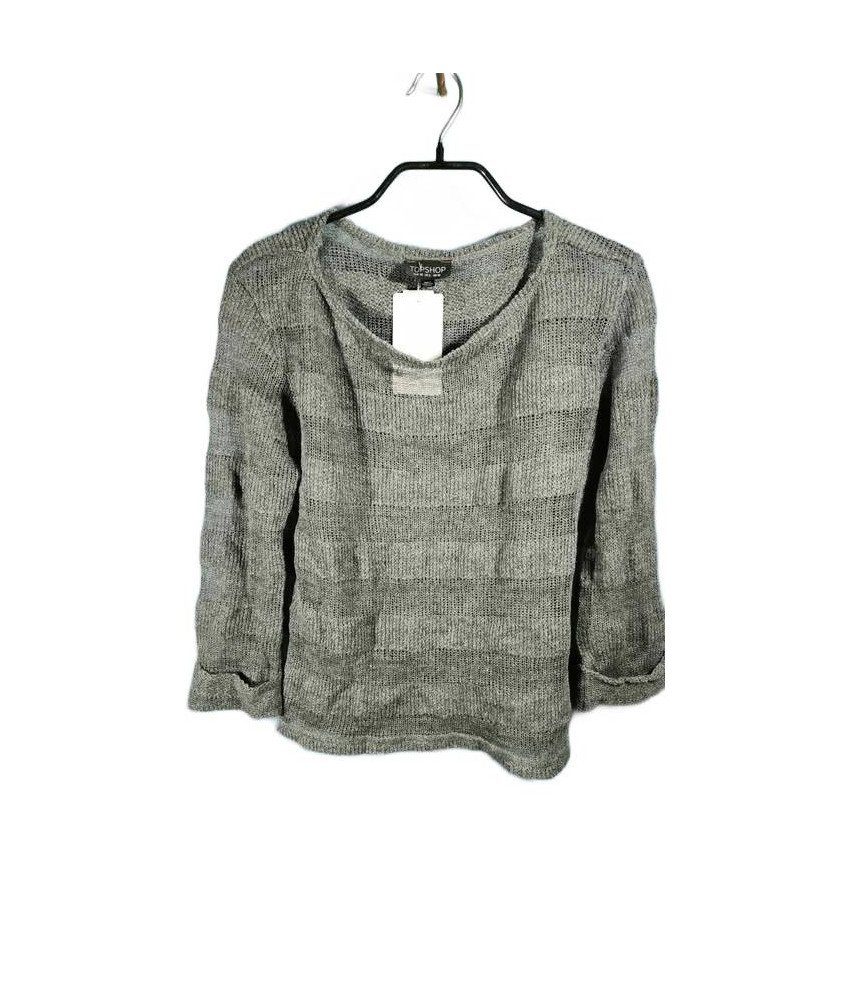 TOPSHOP Women's Sweater Grey Airy Summer Velikost 38