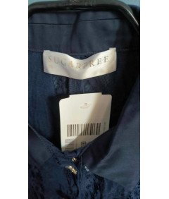 SUGARFREE Letnia Sukienka Damska Prześwitująca Granatowa XS