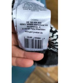 GERRY WEBER Spódnica do Kolan w Panterkę Czarna Biała Rozmiar 36