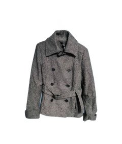 Zara Damski Ciepły Płaszcz Stylowy Szary Rozmiar M
