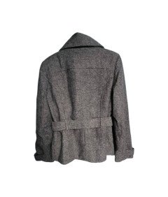 Zara Damski Ciepły Płaszcz Stylowy Szary Rozmiar M