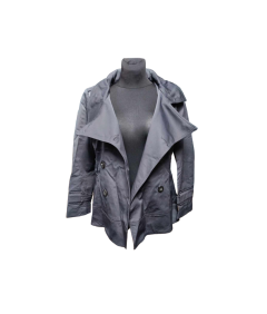 Zara ženske kratke mornarsko modre Button-down plašč velikost L