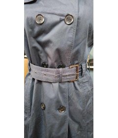 Polo Ralph Lauren ženski dolg plašč s pasom mornarsko modra velikost XL