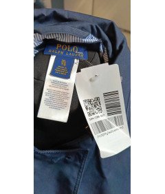 Polo Ralph Lauren ženski dolg plašč s pasom mornarsko modra velikost XL