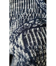 ONLY Damski Kardigan w Kratę Wygodny Biały Granatowy S