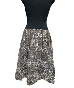 OneTouch Ženske rjava cvetlična krilo 100 % bombaž velikost 40