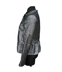 DAY Ženska svetleča jakna Elegantna srebrna velikost 36