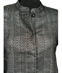 DAY Ženska svetleča jakna Elegantna srebrna velikost 36