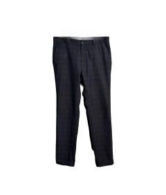 M&S Spodnie Męskie w Kratę Skinny Eleganckie Granatowe W86 L84