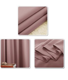 PONY DANCE Zasłony Zaciemniające 2 sztuki 140 x 245 cm Różowe