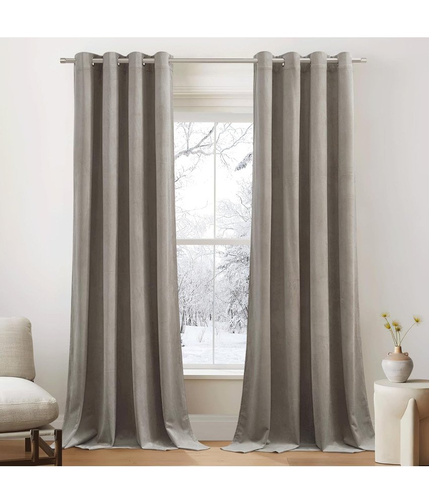 PONY DANCE Zasłony Zaciemniające 2 sztuki Szarobrązowe 240 x 132 cm